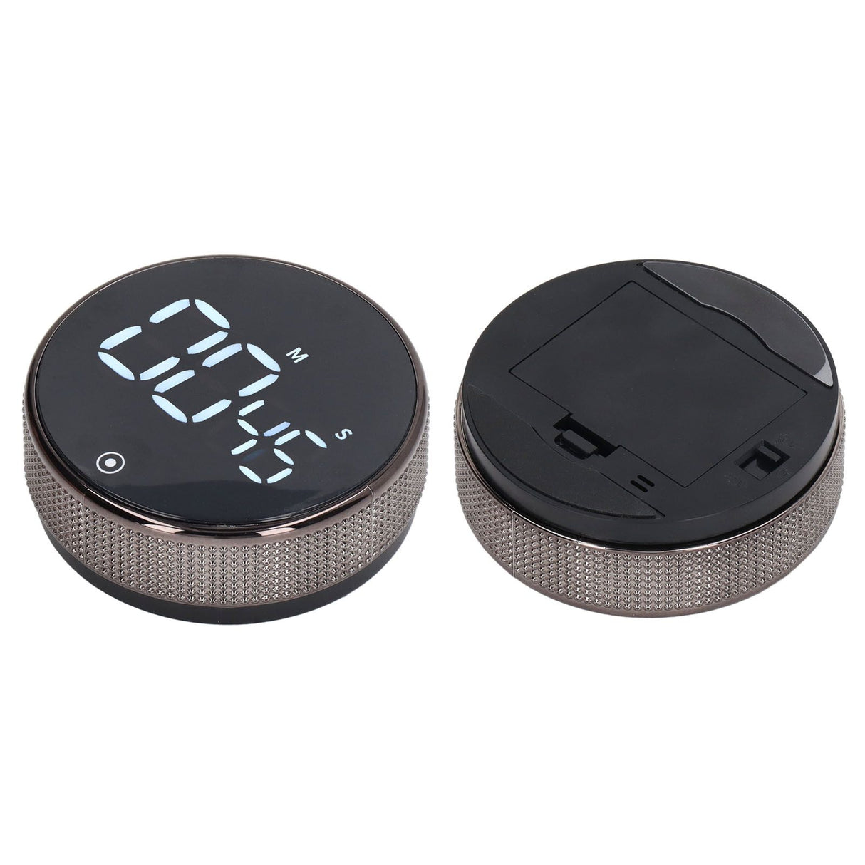 Kitchen Timer Rotating Silent Magnetic Suction Kids Study Timer LED Countdown Timer Black