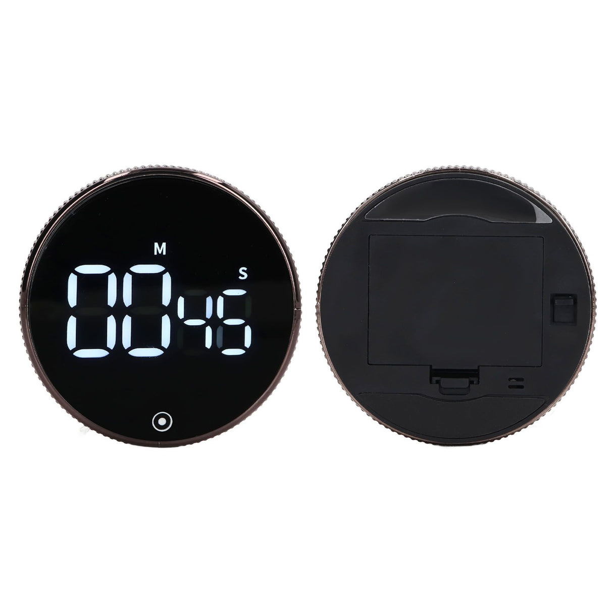 Kitchen Timer Rotating Silent Magnetic Suction Kids Study Timer LED Countdown Timer Black
