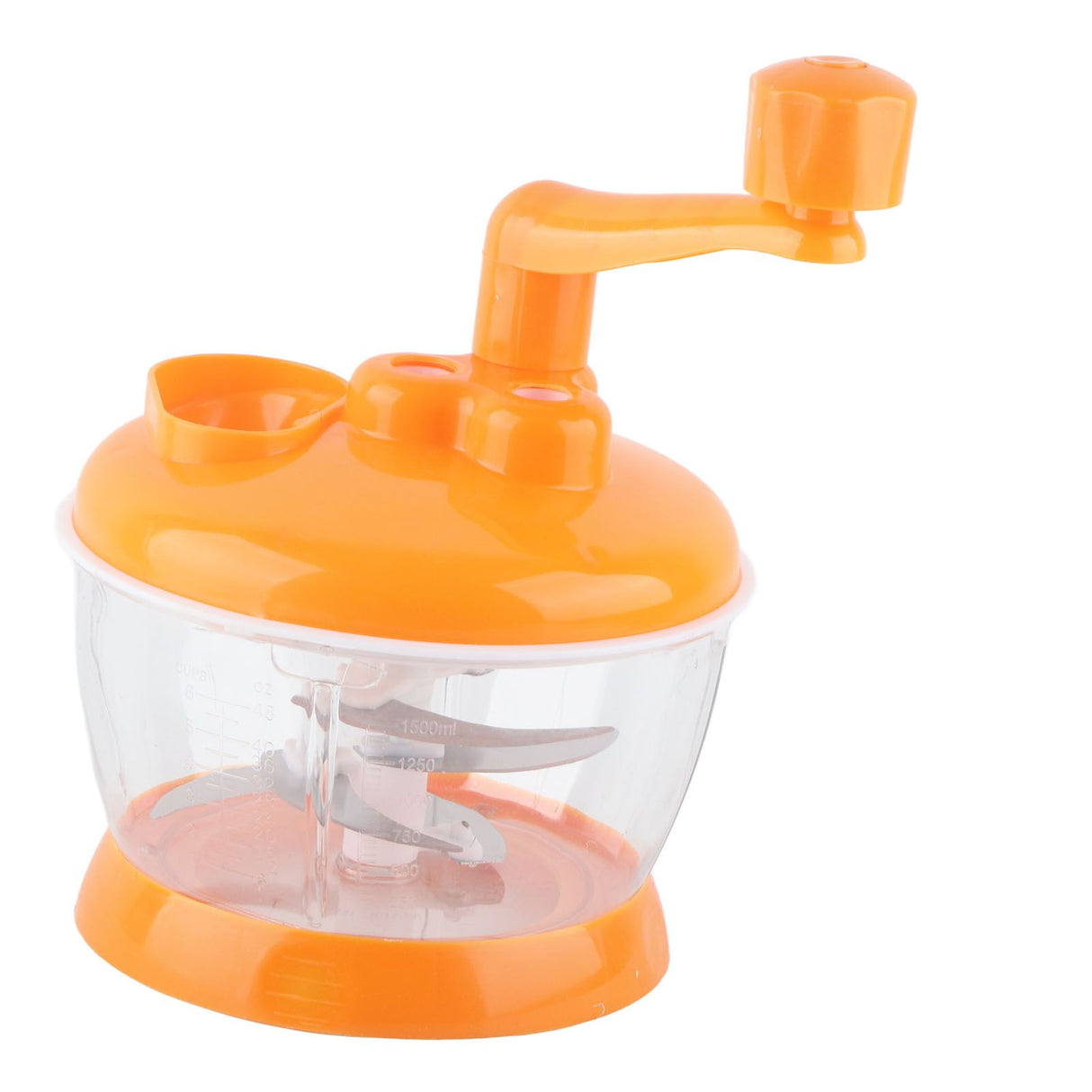 Manual Vegetable Grinder PP Stainless Steel Food Grade Compact Portable Food Vegetable Grinder for Kitchen Restaurant 6 Blades