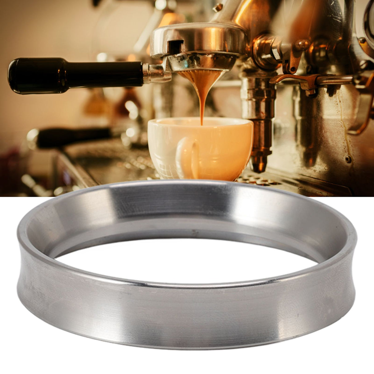 Intelligent Dosing Ring Brewing Bowl Portafilter Magnetic Coffee Powder Dosing Ring Making Tool 58.35mm