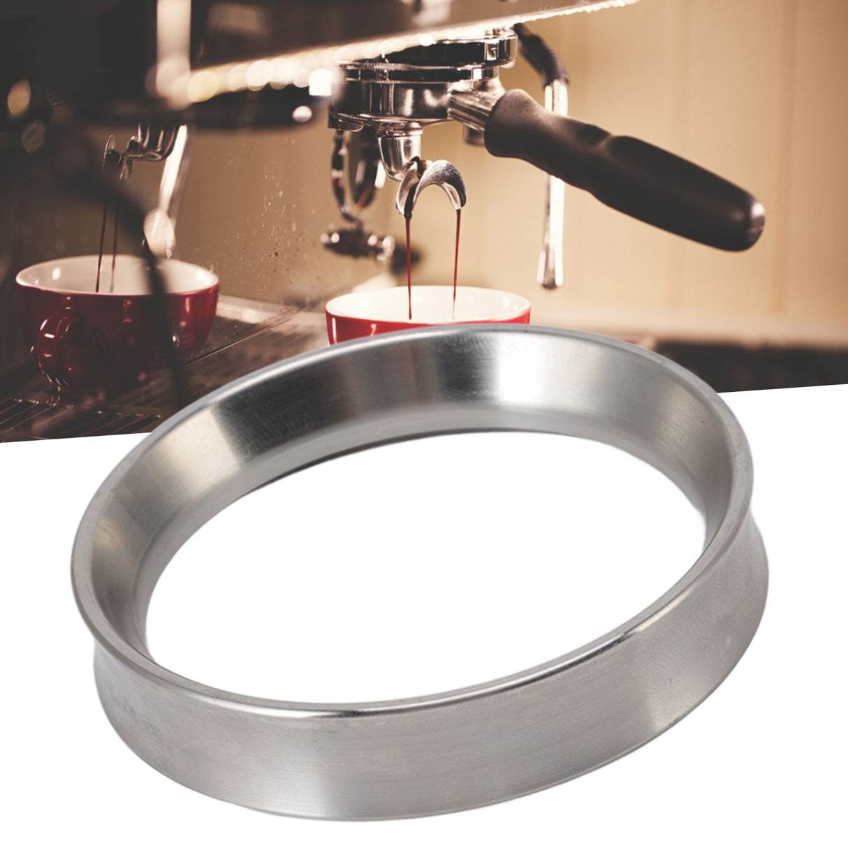 Intelligent Dosing Ring Brewing Bowl Portafilter Magnetic Coffee Powder Dosing Ring Making Tool 58.35mm
