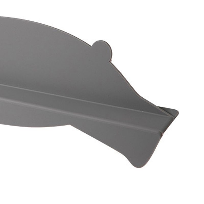 Kitchen Sink Water Splashing Guard Silicone Water Splatter Guard with Suction Cup for Dishes Washing Grey Bear