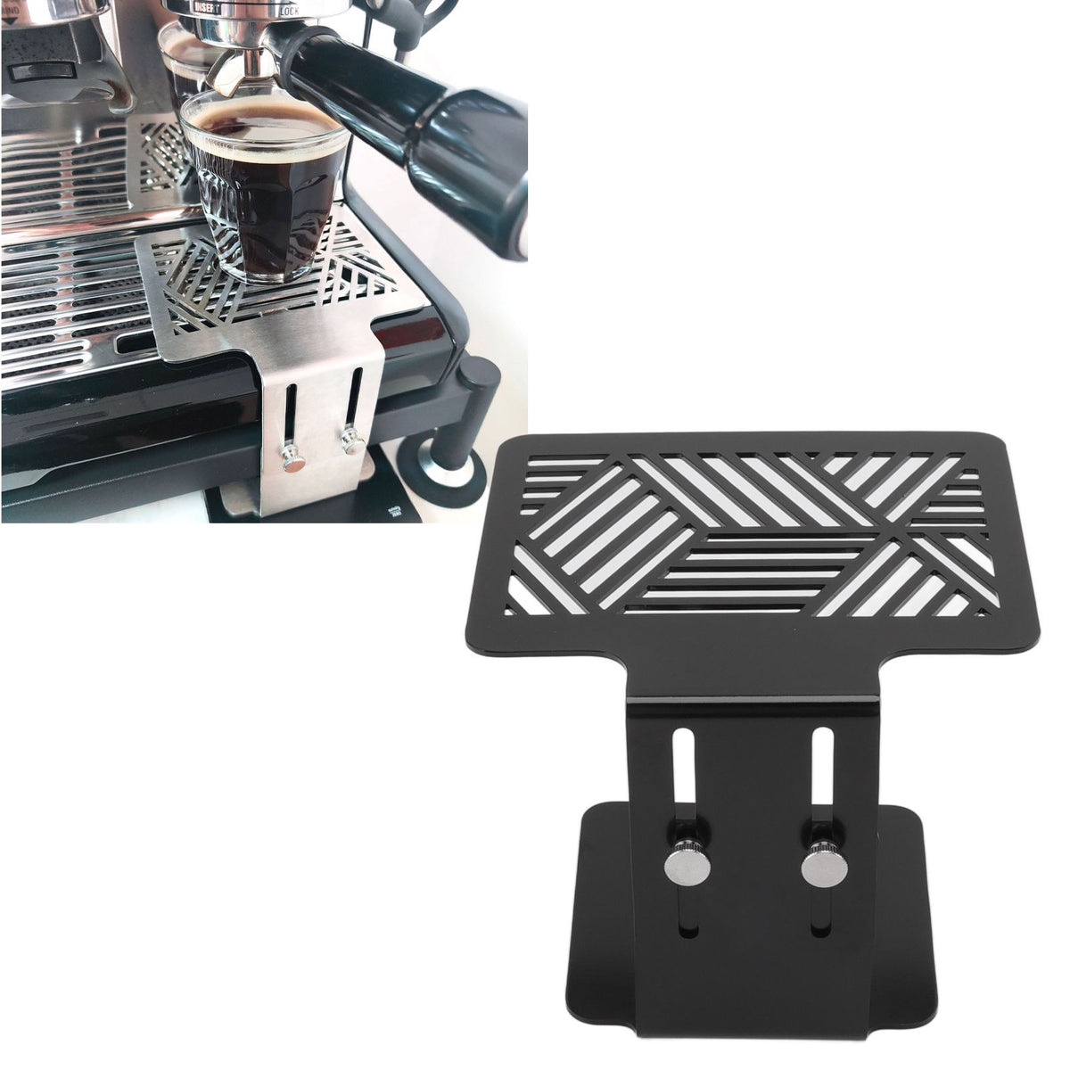 Coffee Machine Electronic Scale Rack 304 Stainless Steel Adjustable Height Coffee Machine Scale Weighing Stand Black