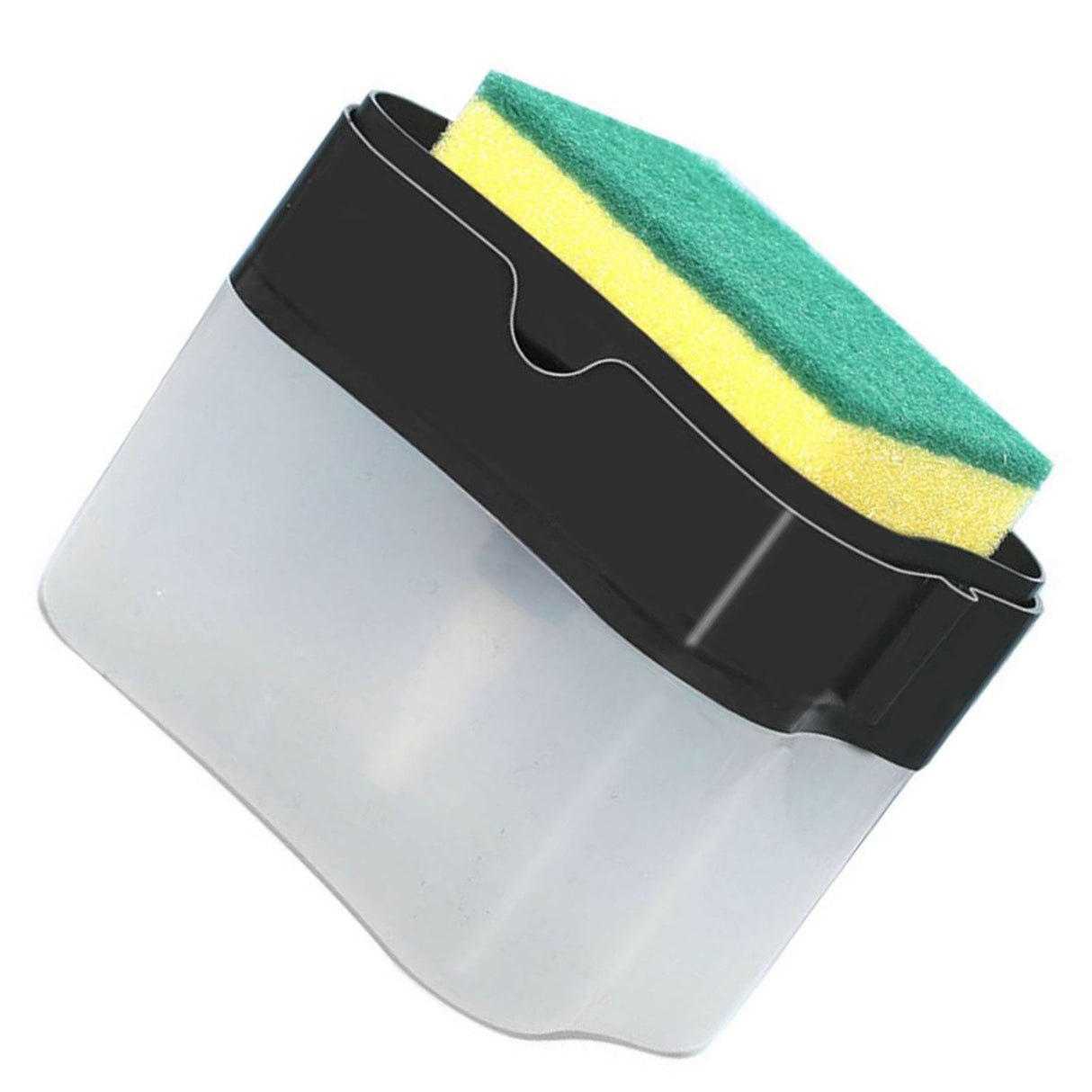 Dish Liquid Dispenser Durable Plastic Effort Saving Press Large Capacity Dish Detergent Dispenser for Kitchen Home Black