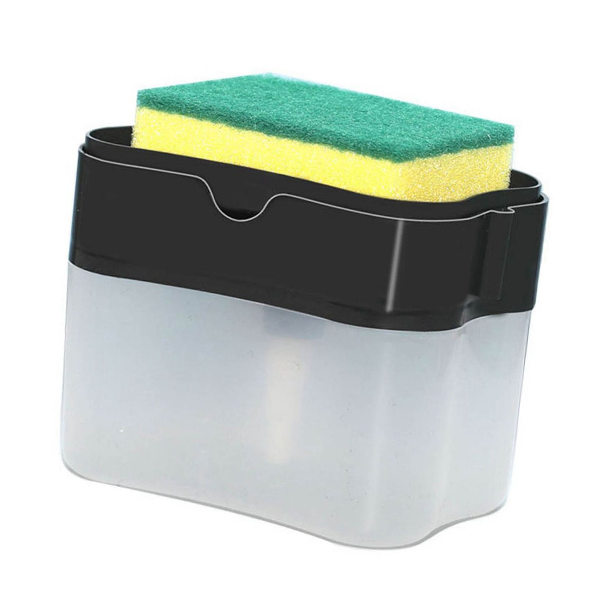 Dish Liquid Dispenser Durable Plastic Effort Saving Press Large Capacity Dish Detergent Dispenser for Kitchen Home Black