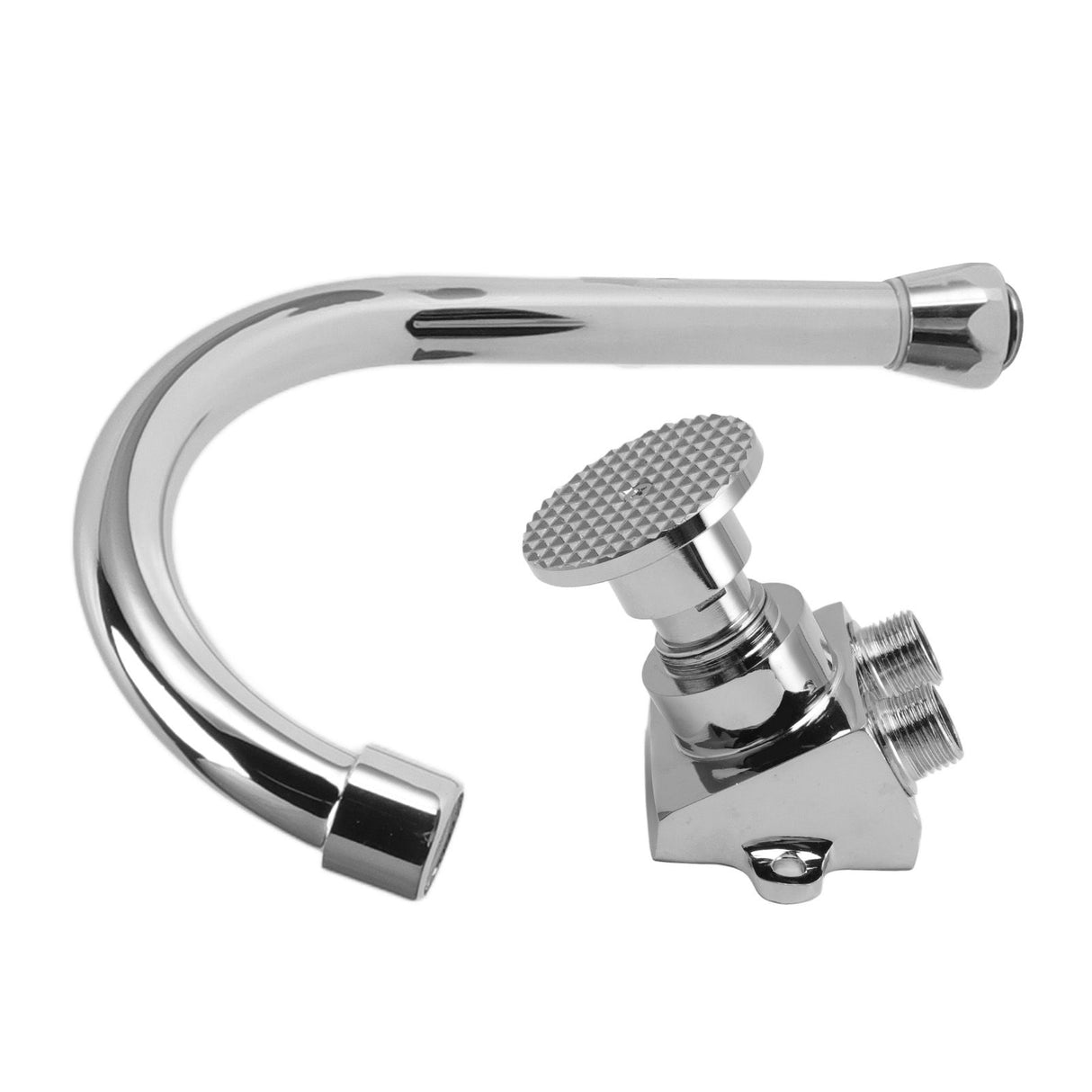 Foot Pedal Basin Faucet Kitchen Sink Foot Tap Floor Mounted Foot Pedal Faucet Set Double Outlet Water