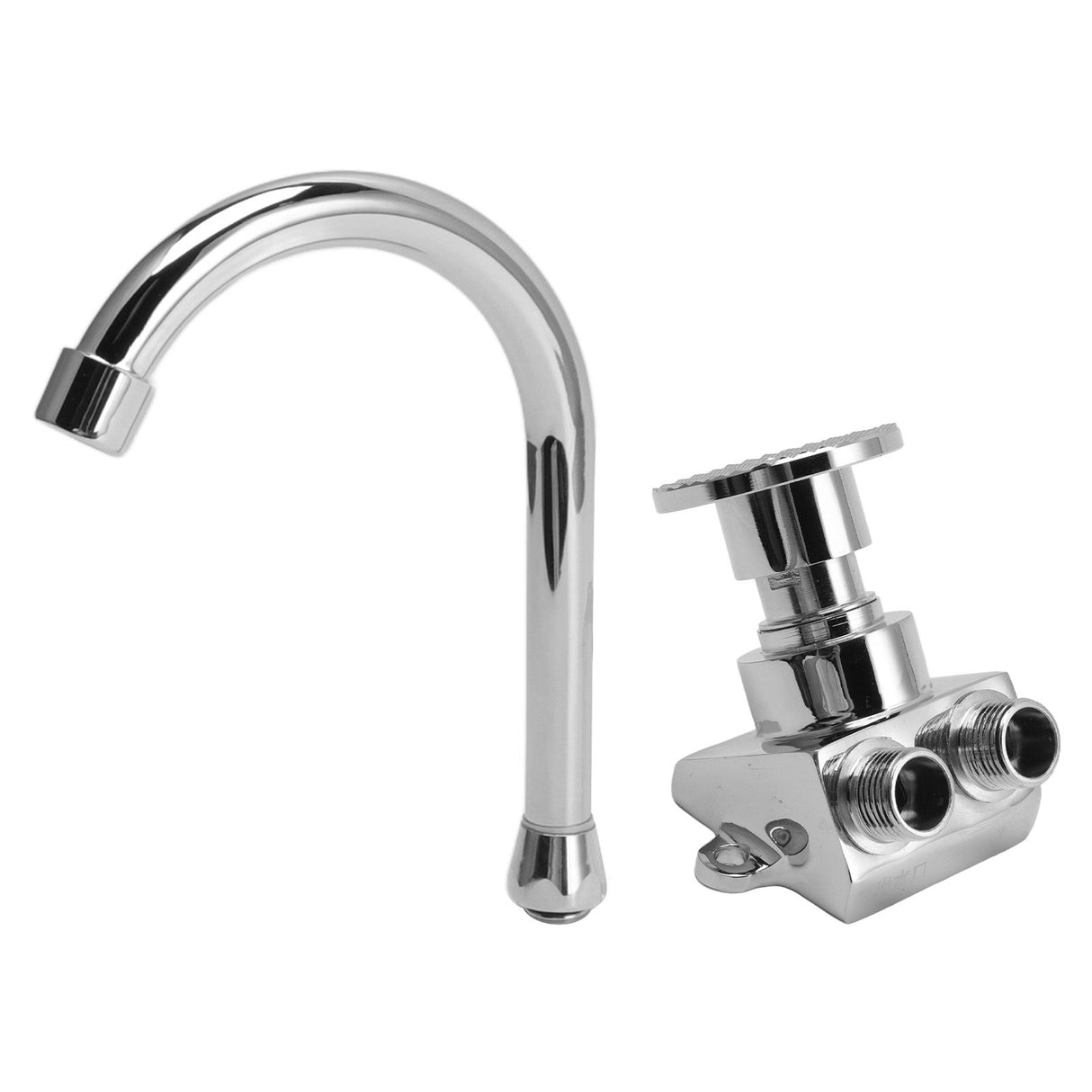 Foot Pedal Basin Faucet Kitchen Sink Foot Tap Floor Mounted Foot Pedal Faucet Set Double Outlet Water
