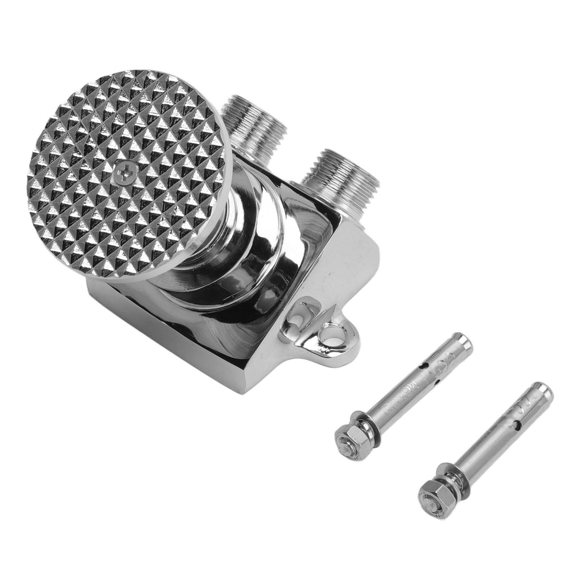 Floor Mount Pedal Valve Stainless Steel Water Saving Foot Pedal Water Tap Control Switch Valve for Public Places Double Outlet