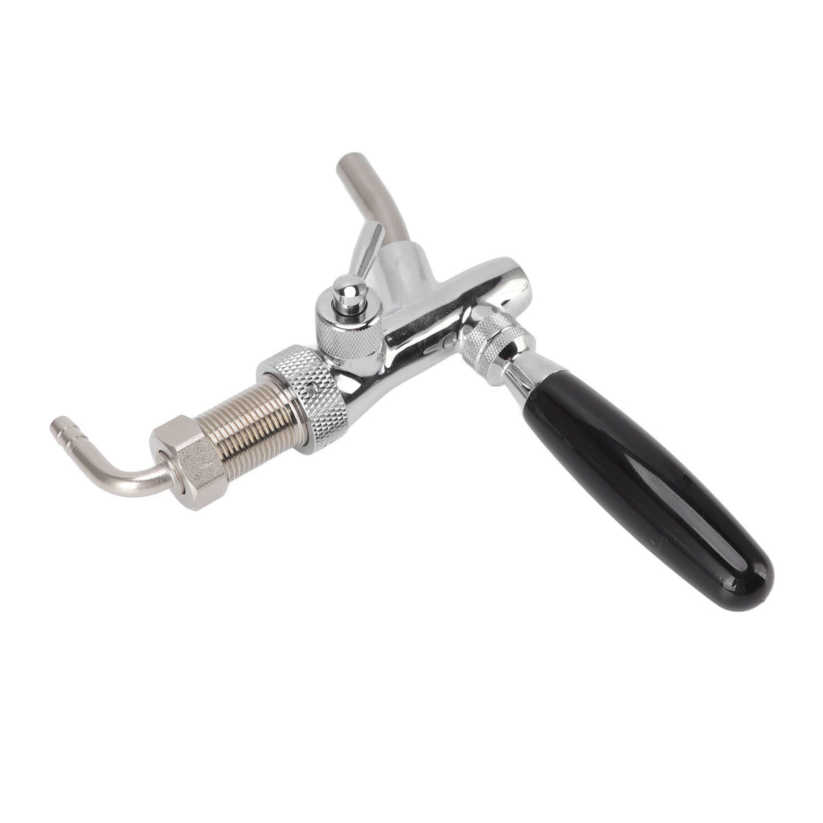 G5/8 Beer Tap Faucet Stainless Steel 304 Draft Beer Dispenser Faucet Beer Flow Control Tool for Bar