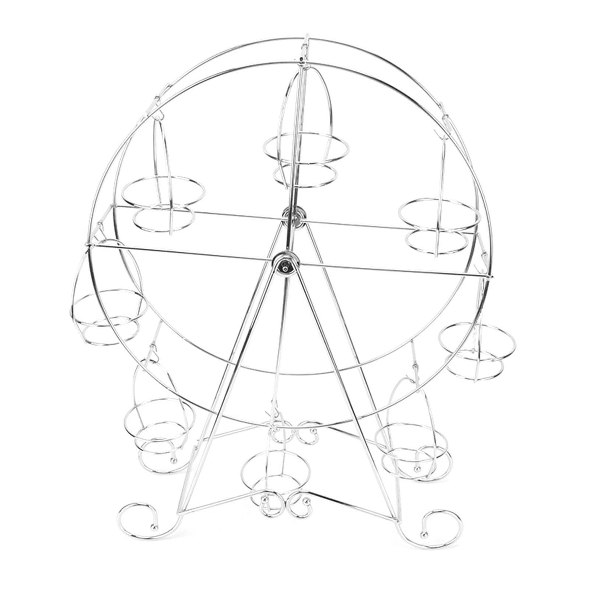 Cupcake Display Rack Iron Rotatable Eight Cupcakes Wheel Cupcake Stand for DIY Birthday Party