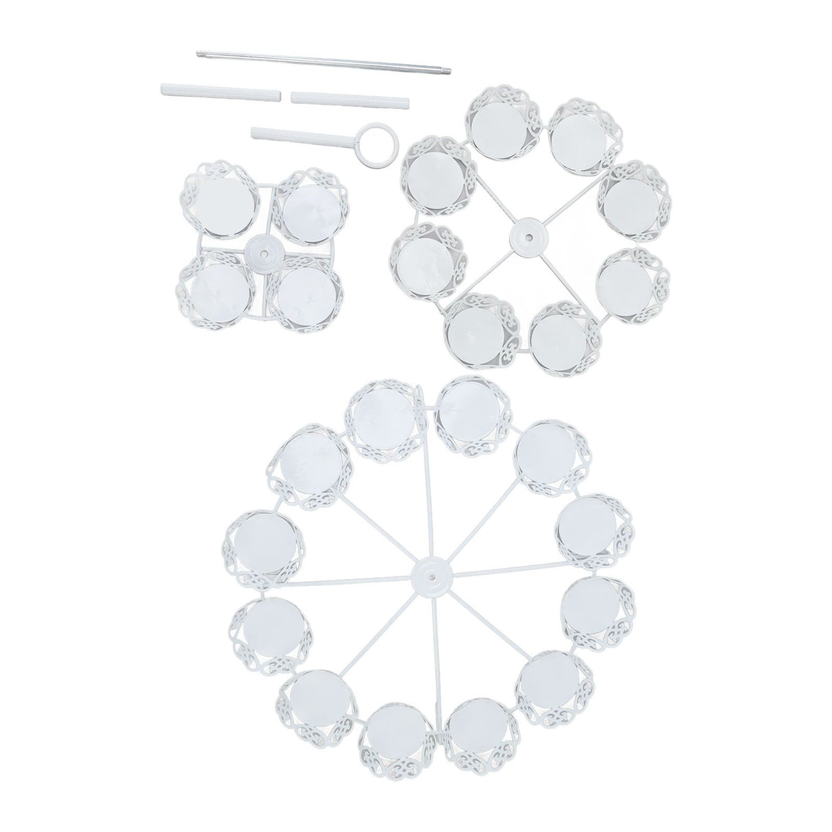 Cupcake Stand for 24 Cupcakes 3 Tier Pastry Serving Display Stand Iron Dessert Carrier Display Holder for Holiday Party