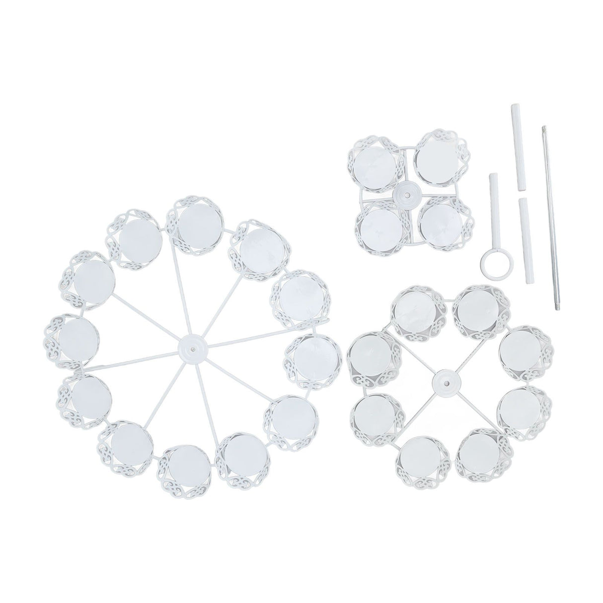 Cupcake Stand for 24 Cupcakes 3 Tier Pastry Serving Display Stand Iron Dessert Carrier Display Holder for Holiday Party