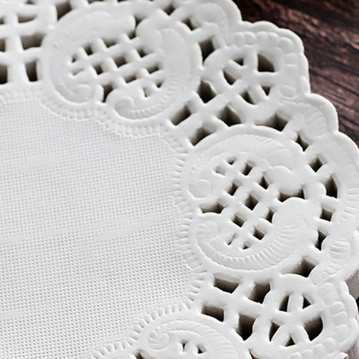 150pcs White Lace Round Paper Doilies Disposable Hollow Flower Oil Absorbing Paper for Fried Food Pizza Desserts Cake 150pcs Oil Absorbing Paper