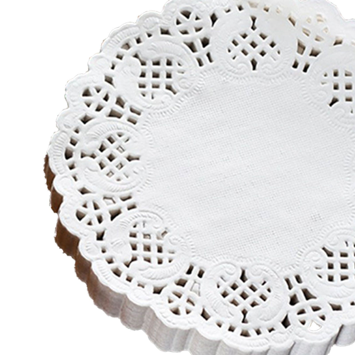 150pcs White Lace Round Paper Doilies Disposable Hollow Flower Oil Absorbing Paper for Fried Food Pizza Desserts Cake 150pcs Oil Absorbing Paper