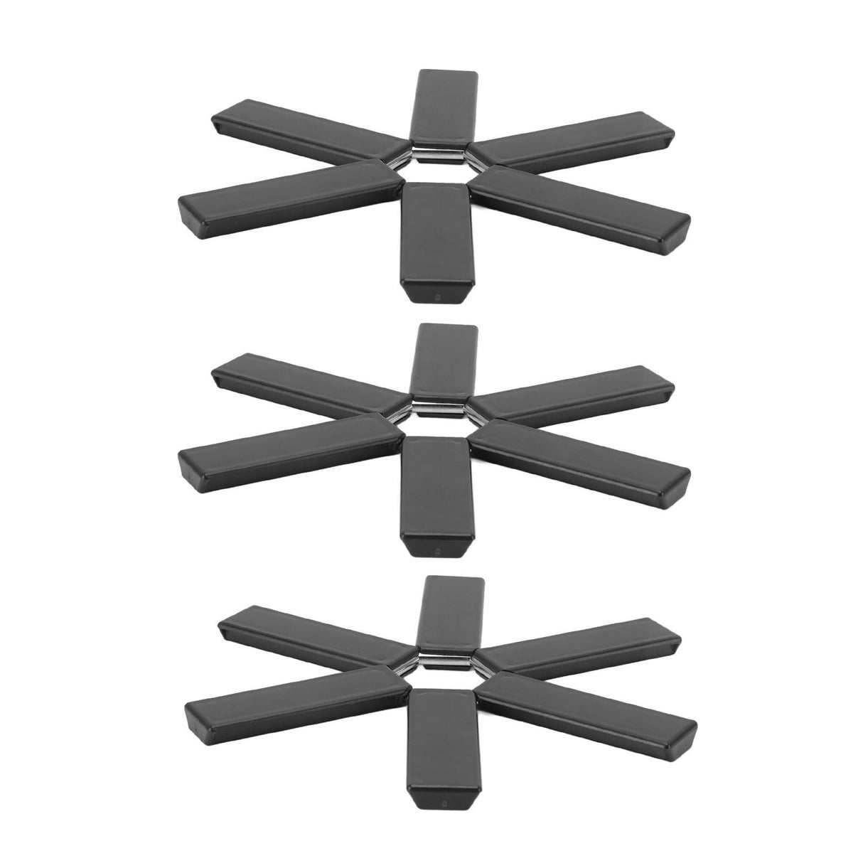 6PCS Hot Pot Heat Insulation Pad Foldable ABS Hollow Design Hot Dishes Holder for Kitchen Home