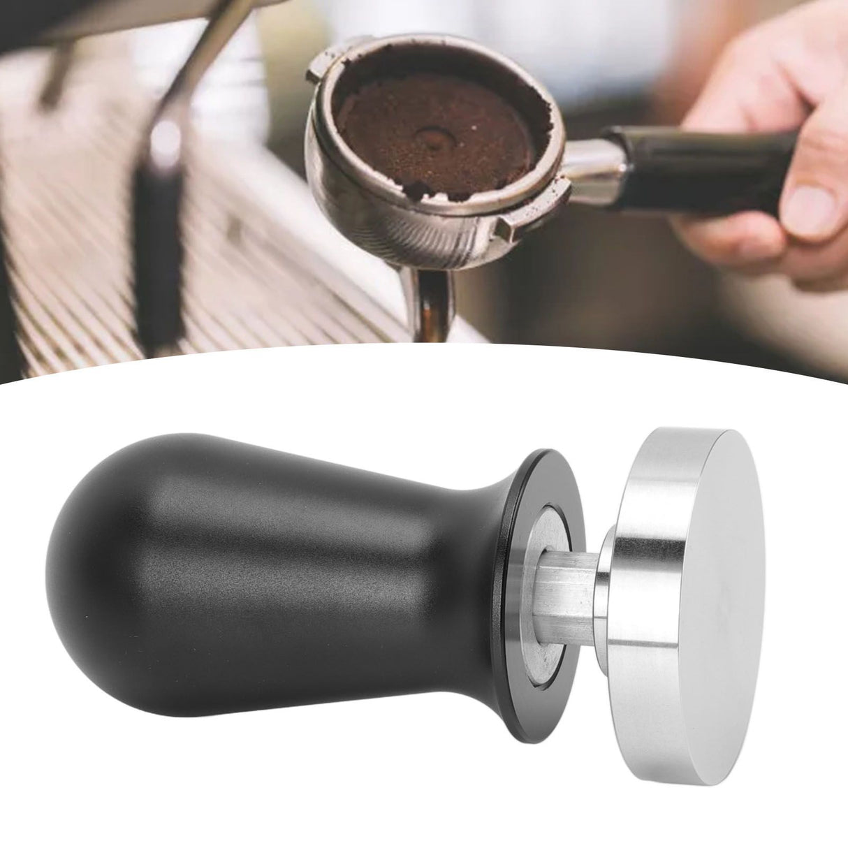 Coffee Tamper Stainless Steel 30lb Constant Pressure Built in Spring Removable Coffee Powder Tamper Tool 58mm/2.28in