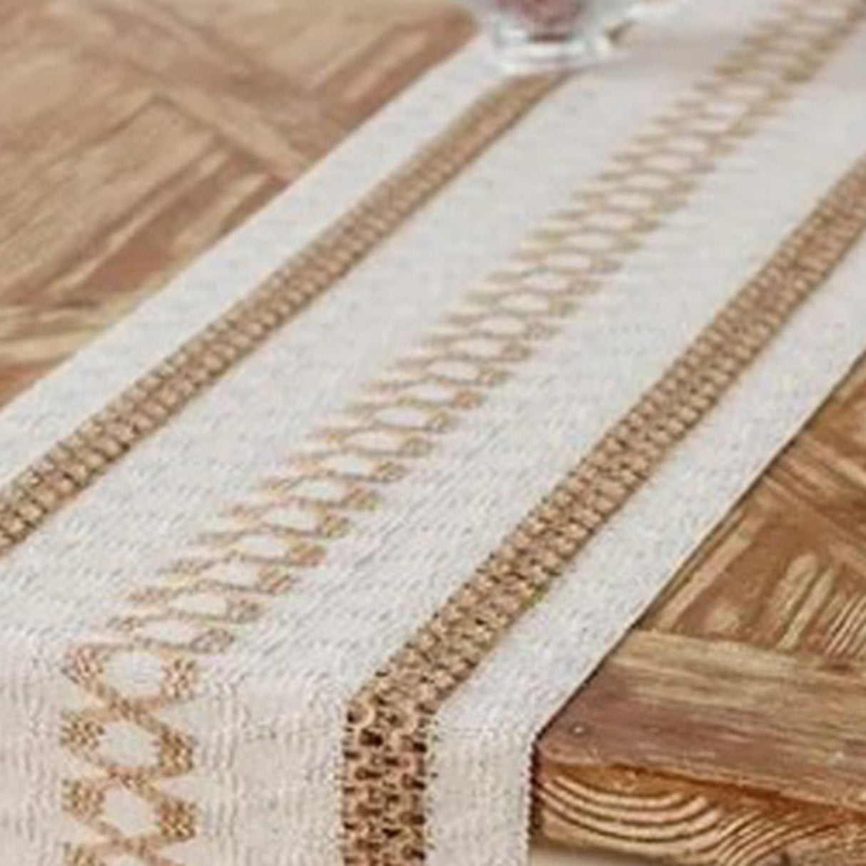 Table Runner Cotton Linen Splicing Wedding Party Table Runner with Tassels Wedding Party Decoration 30x180cm