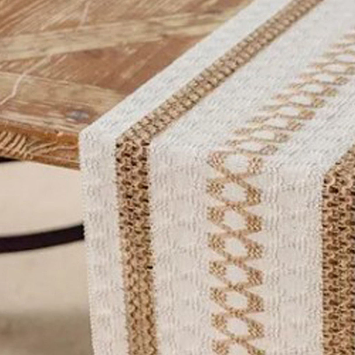 Table Runner Cotton Linen Splicing Wedding Party Table Runner with Tassels Wedding Party Decoration 30x180cm