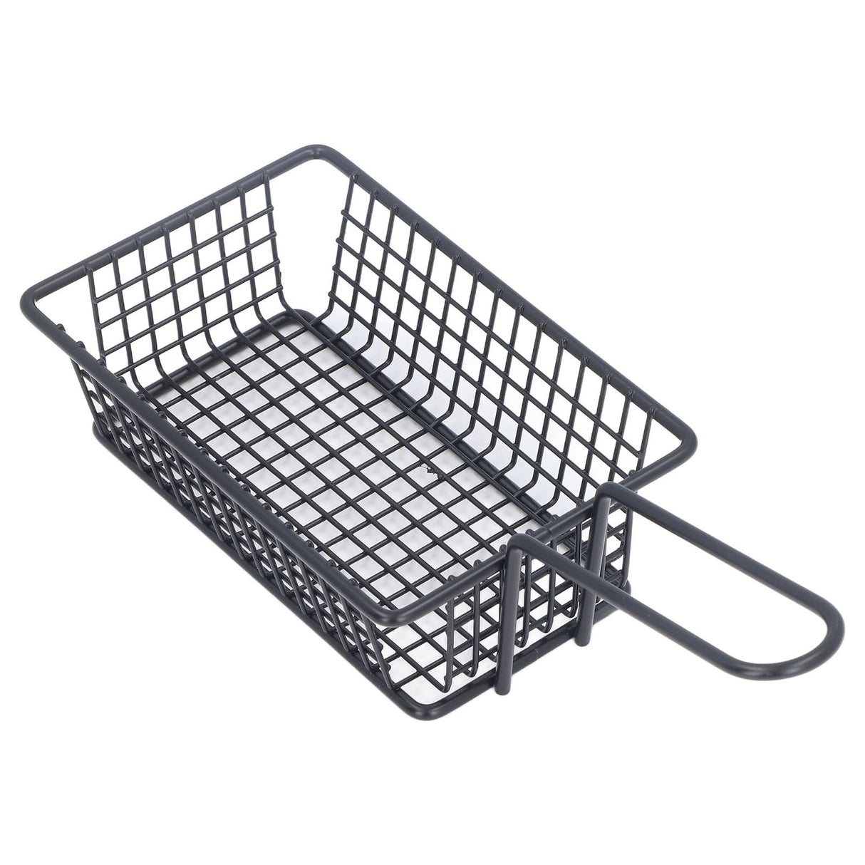 Fryer Basket Food Grade Stainless Steel French Fry Holder Frying Strainer with Handle for Restaurant Home Short Rectangle