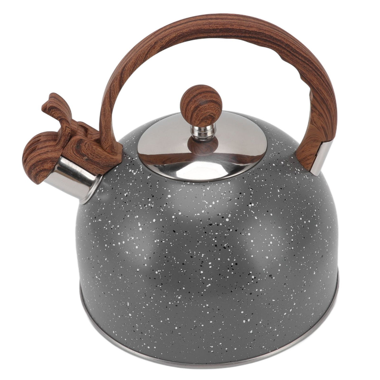 Whistling Kettle 2.5L Capacity Stainless Steel Stovetop Teapot for Water Boiling Grey