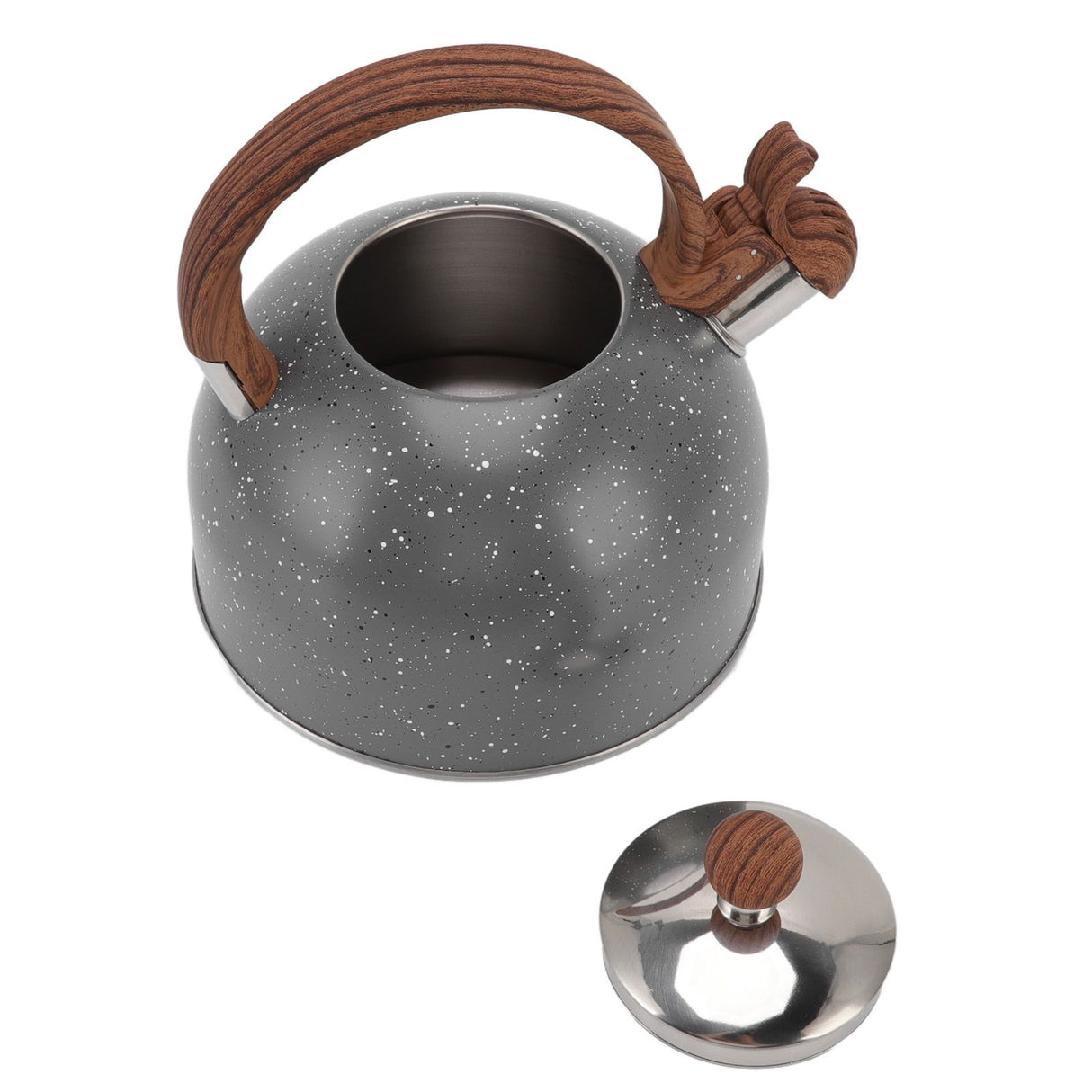 Whistling Kettle 2.5L Capacity Stainless Steel Stovetop Teapot for Water Boiling Grey