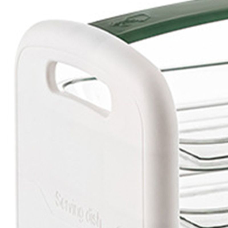 Four Layers Dish Preparation Plate Drawer Design Plastic Vegetable Preparation Rack Kitchen Storage Rack Green