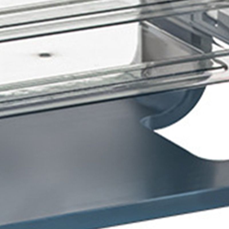 Four Layers Dish Preparation Plate Drawer Design Plastic Vegetable Preparation Rack Kitchen Storage Rack Blue