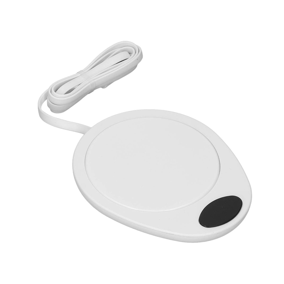USB Mug Warmer Constant Temp Waterproof Adjustable Electric Beverage Heating Plate for Ceramic Coffee Cups White