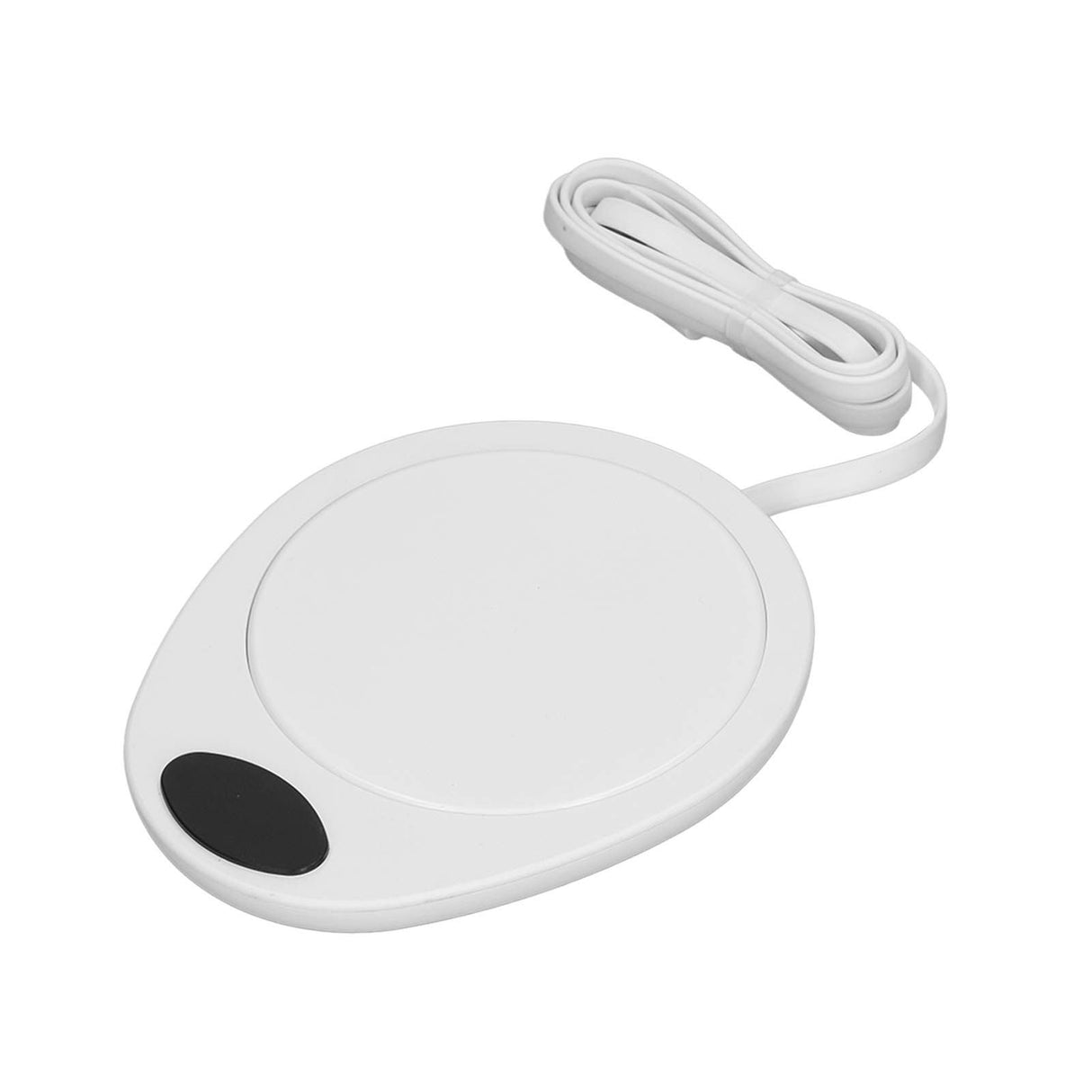 USB Mug Warmer Constant Temp Waterproof Adjustable Electric Beverage Heating Plate for Ceramic Coffee Cups White