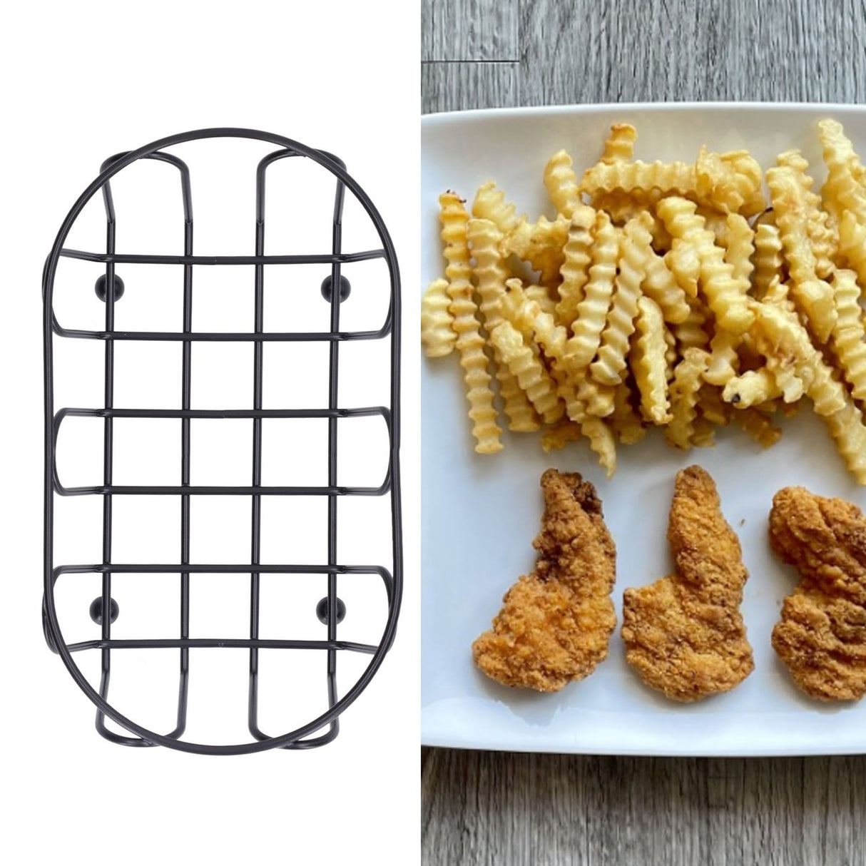 Stainless Steel French Fry Holder Food Grade Safe Fashionable Fries Basket for Snacks Baked Food