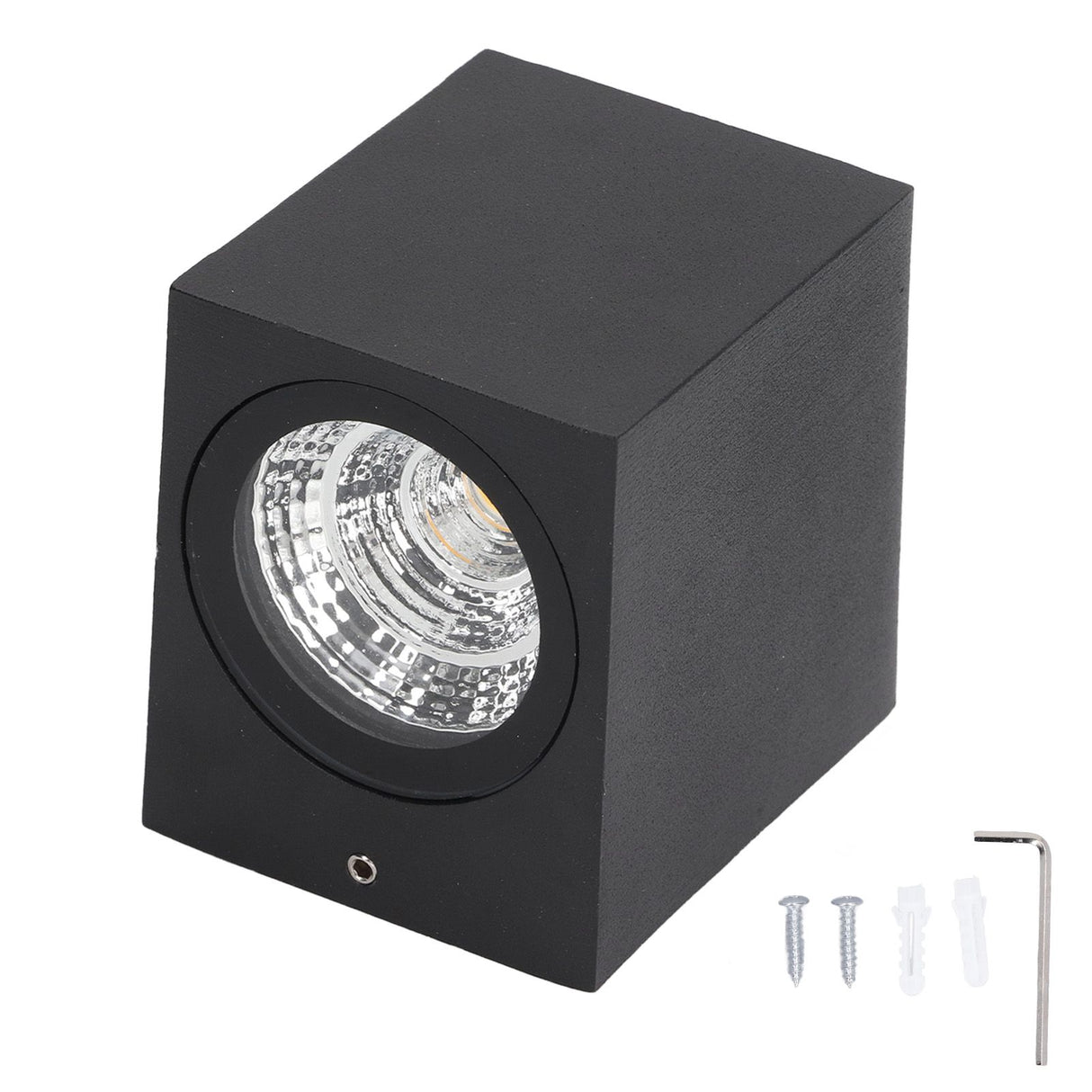 5W Outdoor LED Wall Lamp Light Aluminum Waterproof 85‑265V for Hallway Patio Porch Exterior Light Fixtures 8x7.5x6.5cm Warm Light