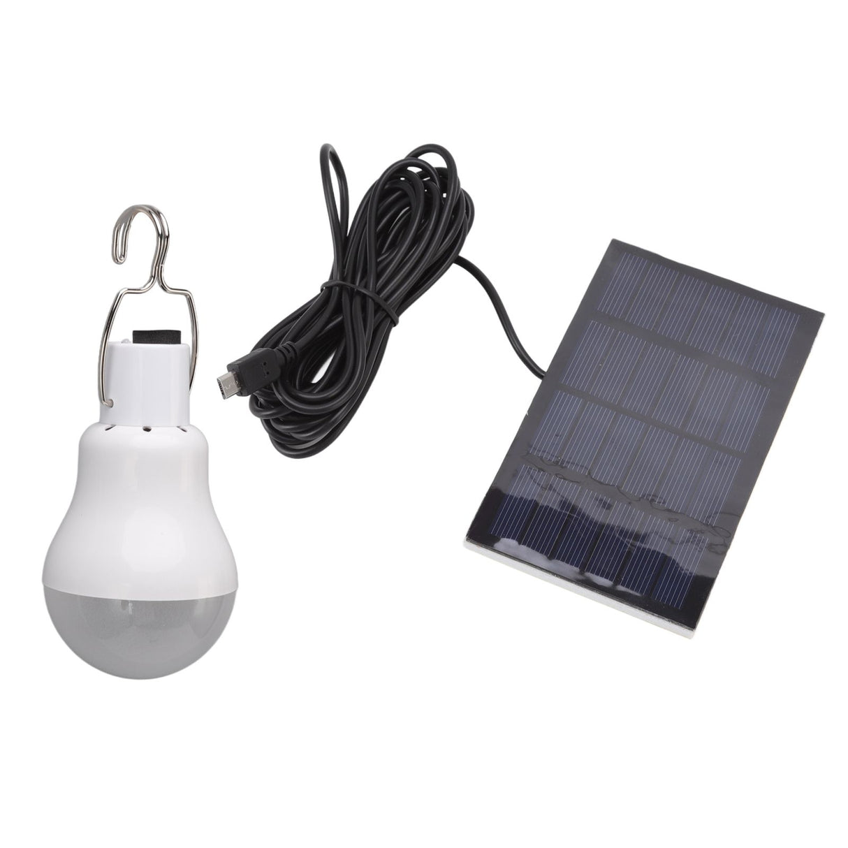 Portable Solar LED Light Bulb Rechargeable Solar Light Bulb for Outdoor Hiking Fishing Camping Tent