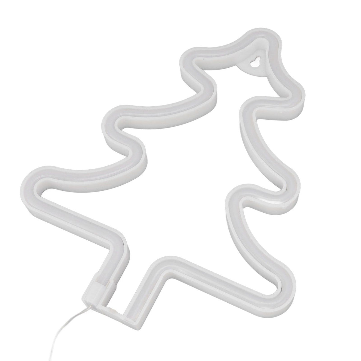 Christmas Neon Sign Christmas Tree Shape Neon Light USB Decorative Night Light for Desk Wall Display