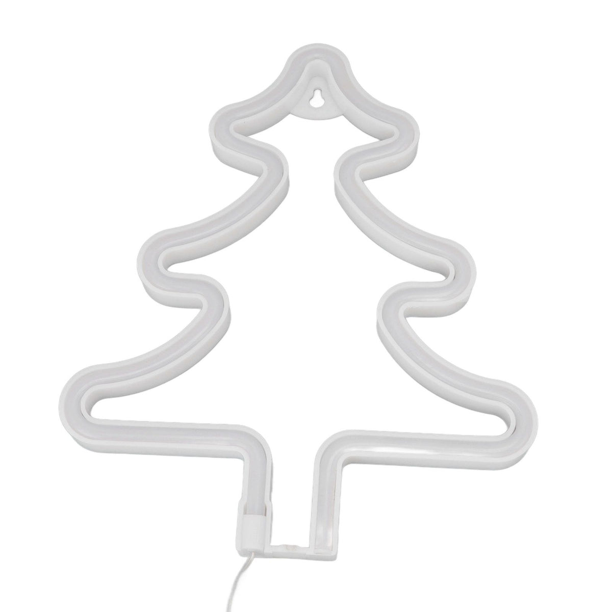 Christmas Neon Sign Christmas Tree Shape Neon Light USB Decorative Night Light for Desk Wall Display