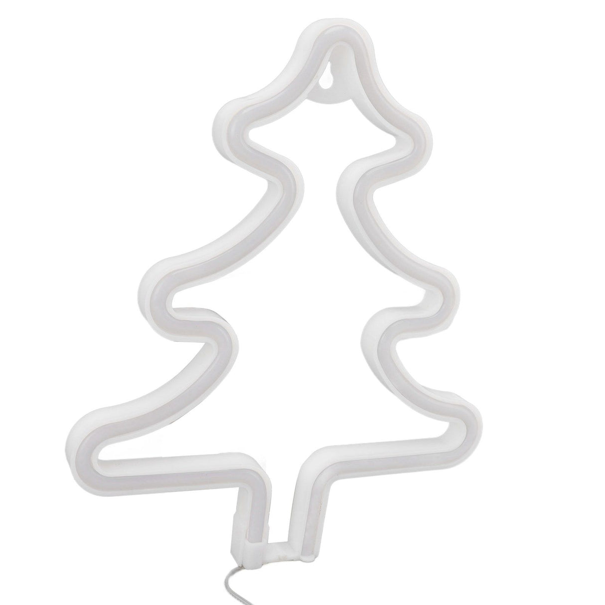 Christmas Neon Sign Christmas Tree Shape Neon Light USB Decorative Night Light for Desk Wall Display