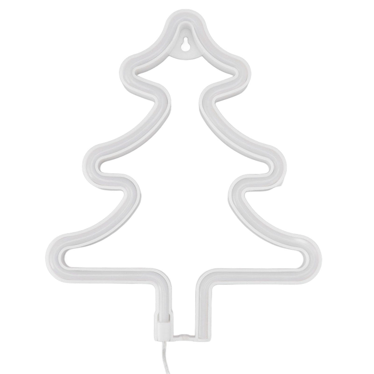 Christmas Neon Sign Christmas Tree Shape Neon Light USB Decorative Night Light for Desk Wall Display