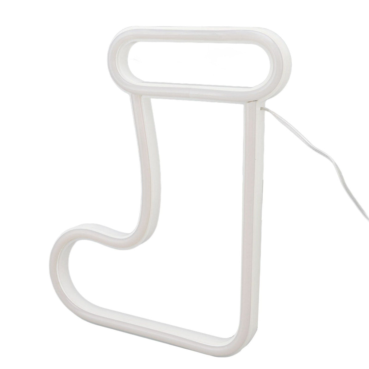 Christmas Neon Light LED Christmas Boot Neon Sign Light Battery Operated USB Charging Wall Decor Light for Party Decoration