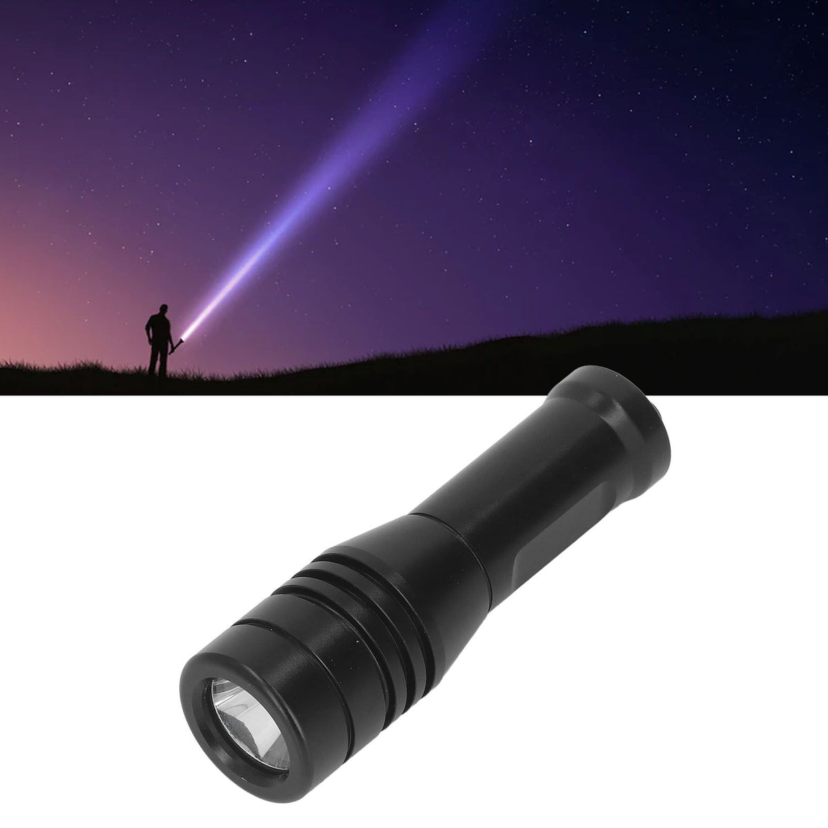LED Diving Flashlight Aluminium Alloy IPX8 Waterproof White Light 800LM Underwater Flashlight for Underwater Sports
