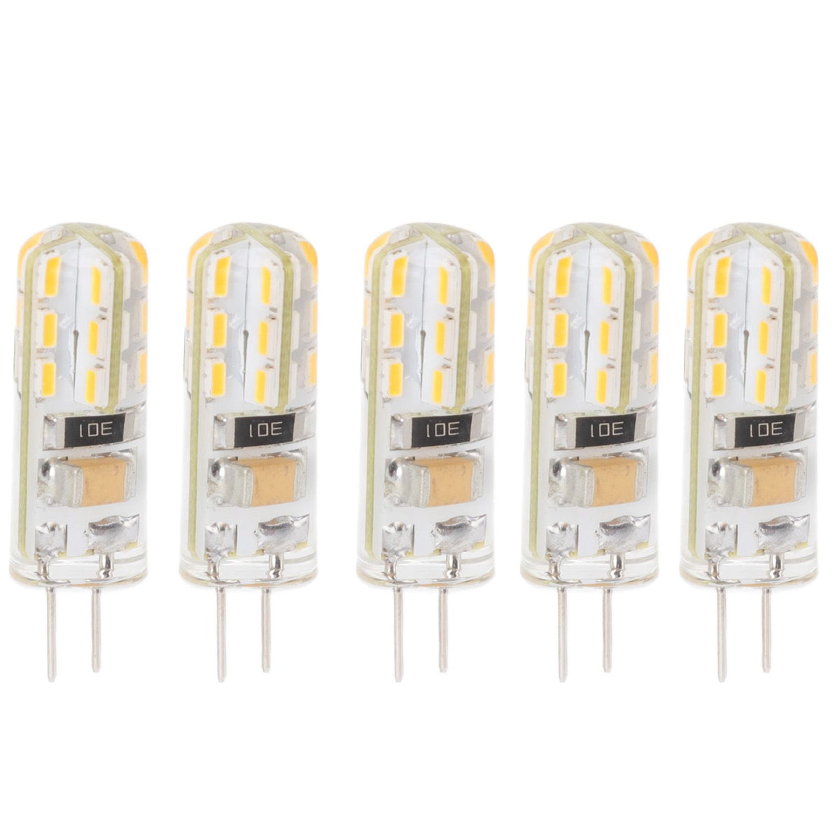 10pcs G4 LED Bulb Double Feet Base 1.5W AC110V 110LM Silicone Light Bulb for Landscape Lighting Courtyard White Light 6000K