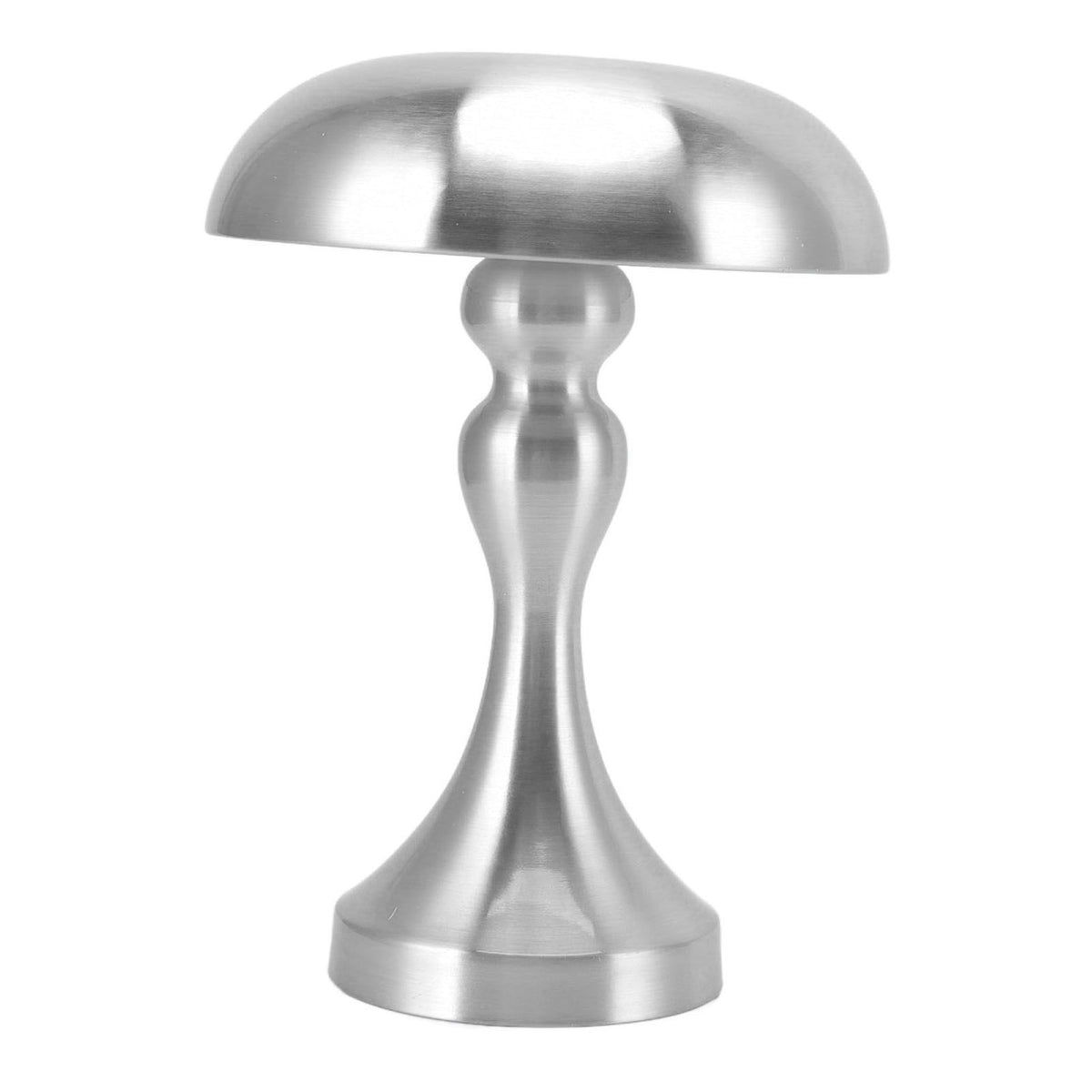 Table Lamp Rechargeable Mushroom Shape 3 Speed Color Temperature Touch Stepless Dimming Night Light for Home Silver