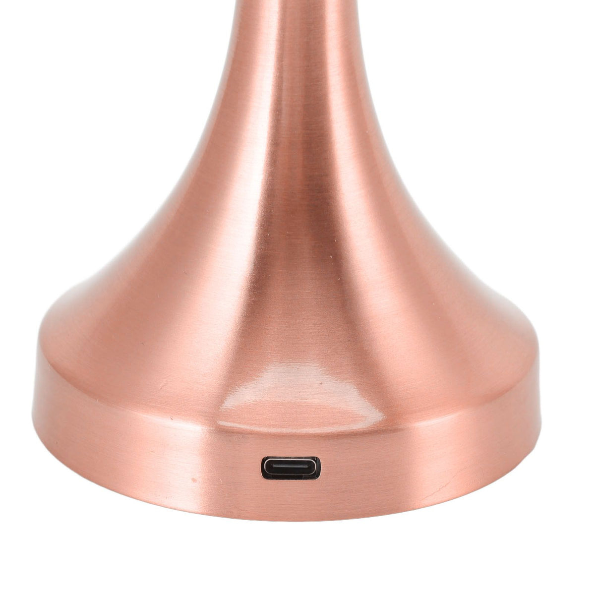 Table Lamp Rechargeable Mushroom Shape 3 Speed Color Temperature Touch Stepless Dimming Night Light for Home Copper