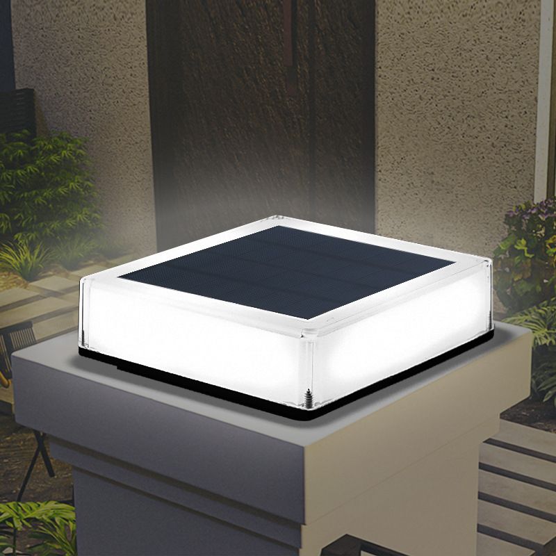 Solar LED Post Light High Brightness Waterproof Safe Stable Solar Post Lamp for Outdoor Courtyard Garden Three Color Temperature 3000K 4000K 6000K