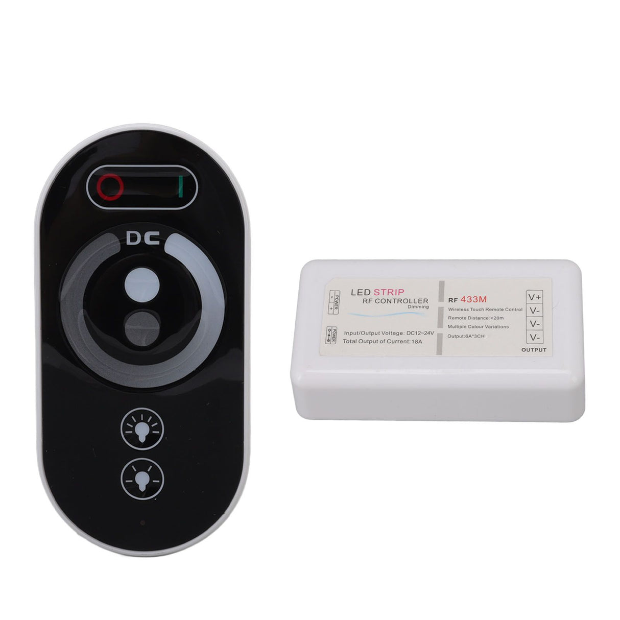RF LED Remote Controller Wireless Intelligent Touch RGB Dimmer for LED Strip Light 18A DC12‑24V