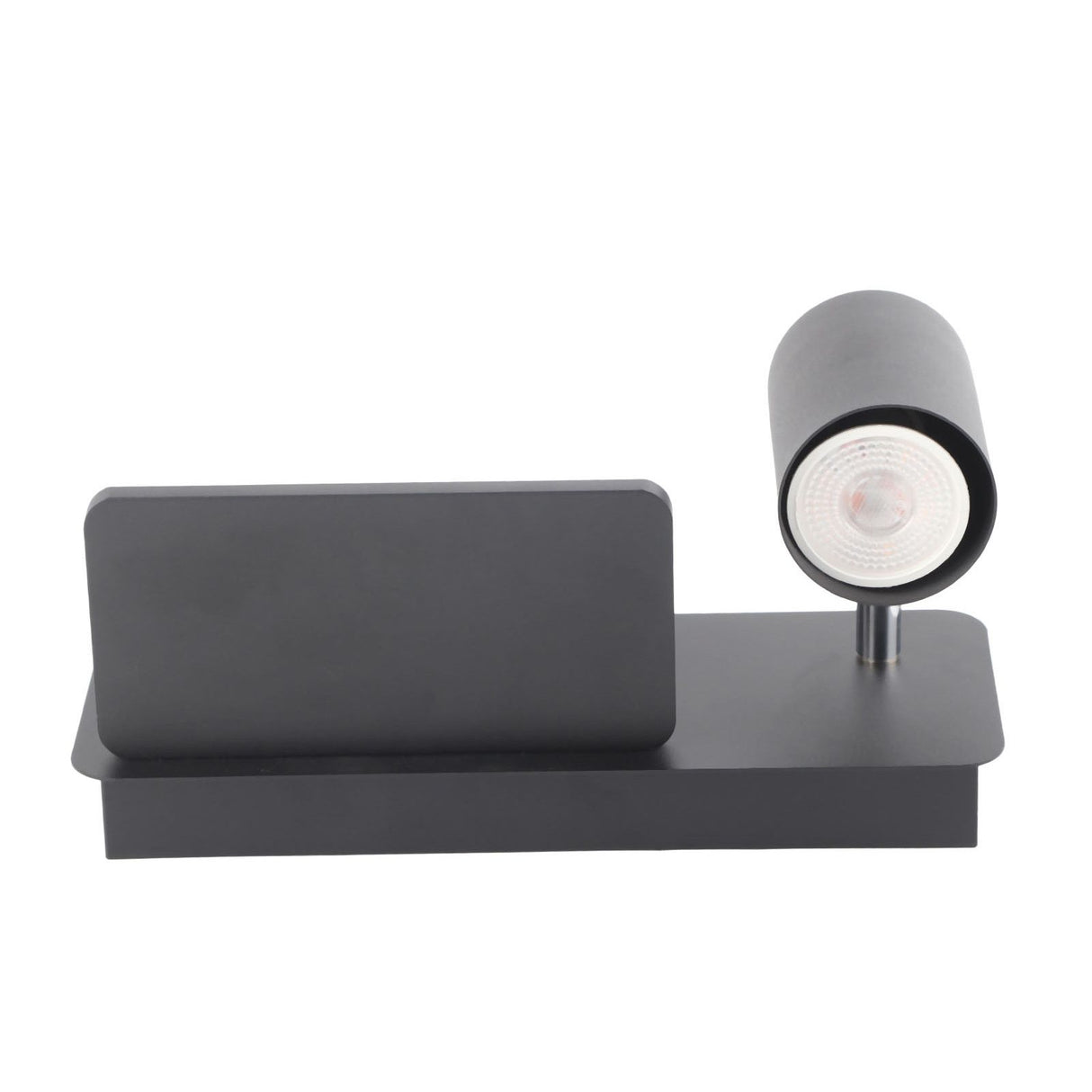 LED Wall Light USB Interface Wireless Charging LED Wall Lamp for Living Room Bedroom 85‑265V Black Right