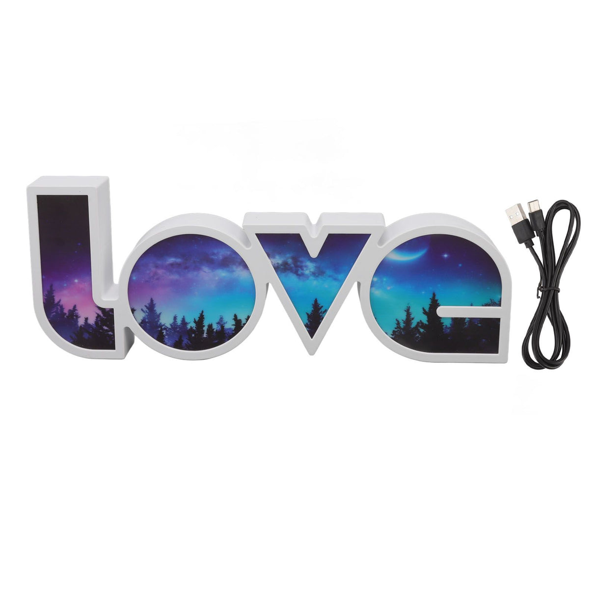 Love Letter Light LED USB and Battery Power Supply White Light Love Sign Decorations Light for Birthday Festival Forest