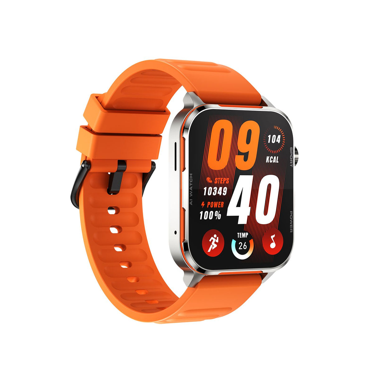 AI-WATCH2 Full Touch Screen Smart Fitness Watch for Men Women,orange