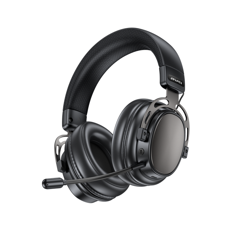 AWEI AT36 Tri‑Mode Wireless Gaming Headset, Low‑Latency 2.4G Bluetooth,black