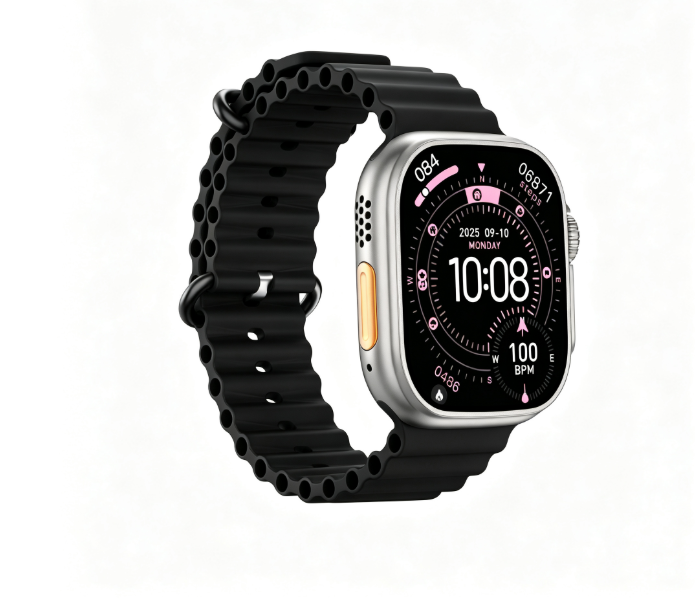 DT Ultra 4 Smart Watch Full Touch Screen Fitness Tracker for Men Women,black