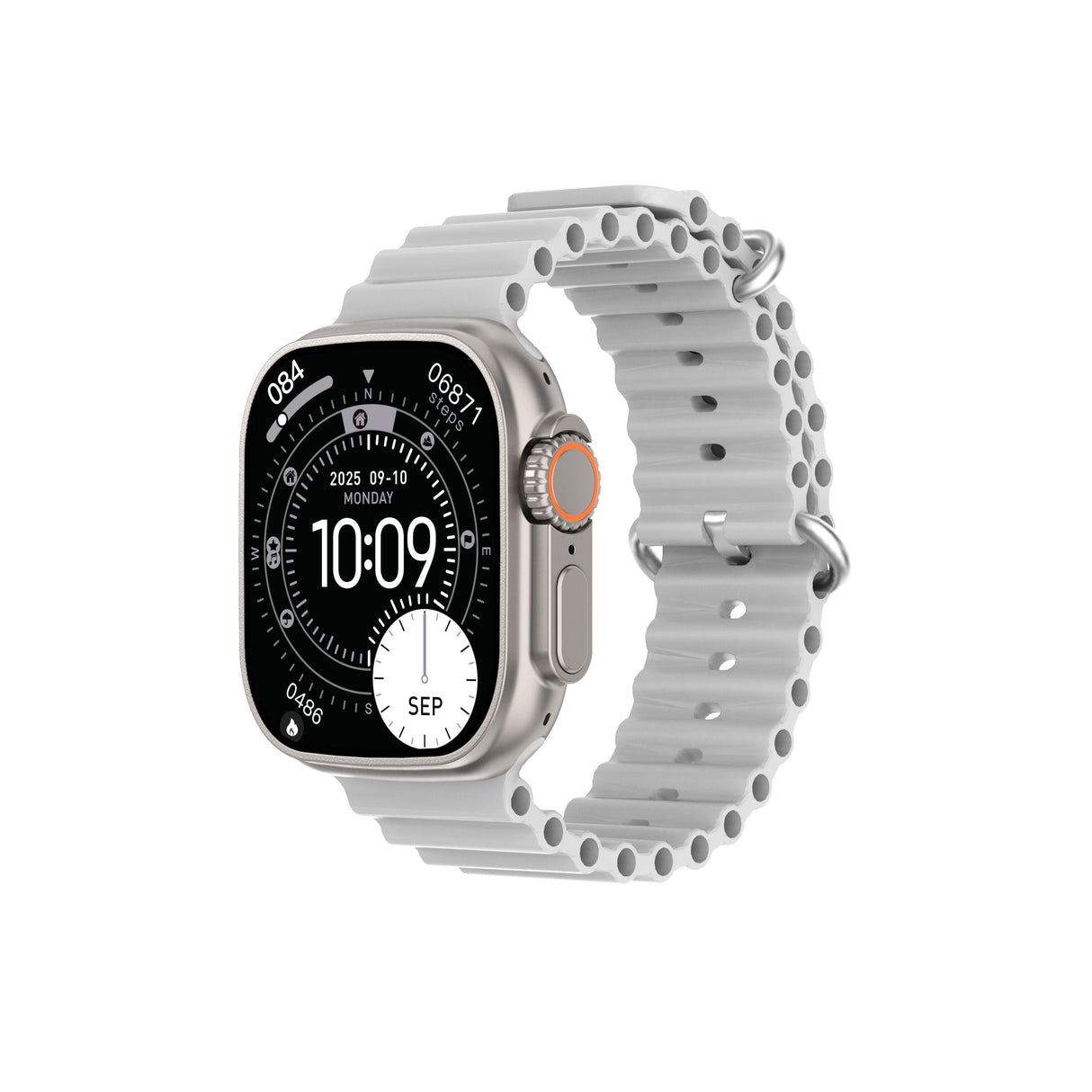 DT Ultra 4 Smart Watch Full Touch Screen Fitness Tracker for Men Women,White