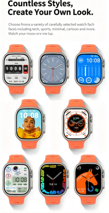 DT8-Ultra Large Screen Smart Watch,orange